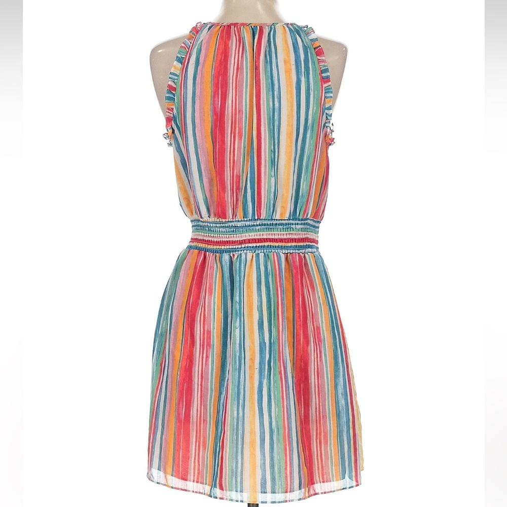 Betsy Johnson Multicolor Striped Sleeveless Dress